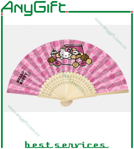 Chinese Bamboo Fan with Customized Color and Logo 04